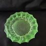 Vintage Green Glass Ashtray Image 2