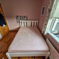 4ft 6" white bed frame