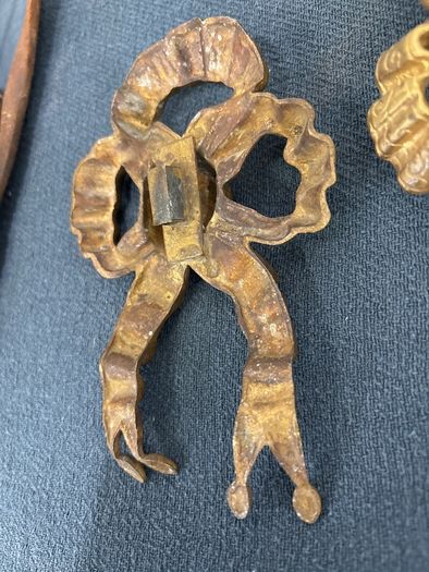 two French Brass Decorative Ribbons