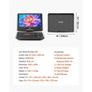 10.1 inch HD Swivel Display Screen, 4 Hours Built-in Rechargeable Battery, Dual Speakers, Support Sync TV/USB/SD Card/CD/DVD, Car Charger, AC Power Adapter, Remote Control Image 7