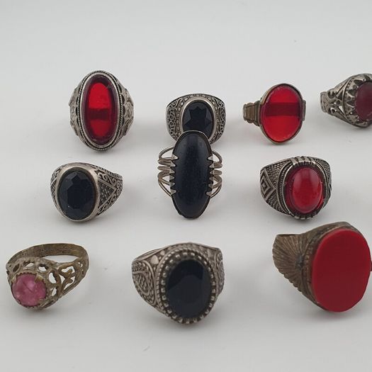 Heritage Antique Jewellery Lot 15 Mixed Brass Statement Rings