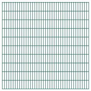 2D Garden Fence Panels 2.008x1.83 m 34 m (Total Length) Green