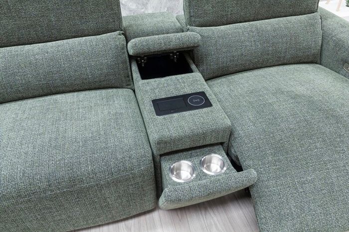 Modern Modular Corner Sofa with Recliners, USB & Wireless Charging