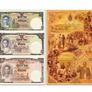 2007 Thailand Uncut UNC 1,5,10  Banknotes ( 3 PCS In 1 Sheet ) , Real Original Uncut Notes for Collection, Note, 80th Anniversary Image 2