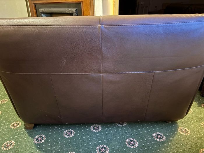 Natuzzi full grain leather 2 seater sofa