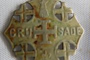 Vintage "ihs God Wills It - Crusade" Jerusalem Cross Medallion