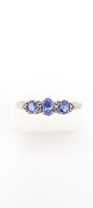 Vintage Sterling Silver And Tanzanite Ring
