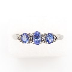 Vintage Sterling Silver And Tanzanite Ring