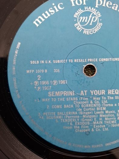 Semprini At Your Request Vinyl LP from 1966