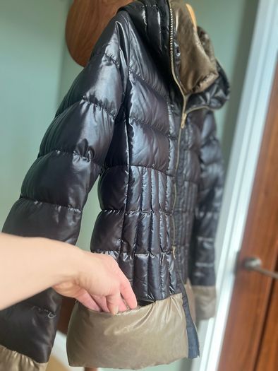 DUVETICA Muted Green Quilted Down Puffer Jacket / IT 42