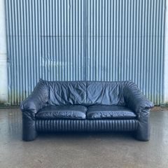 Mid Century Leather Sofa - The Vintage Furniture Warehouse and Showroom Open Saturday 18th April 12 til 4pm Eircode R95T227