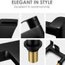 Bath Taps Black Waterfall Mixers Tub Tap Bathtub Filler Taps Bathroom Image 4
