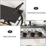 Drinks Trolley, Rolling Bar Cart, Kitchen Trolley on Wheels, Modern Serving Trolley, Wine Cart with Storage Shelves, Wine Holders, for Home Bar, Dining Living Room, Black Image 4