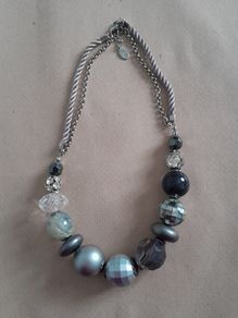 Accesorise Grey Beaded Necklace
