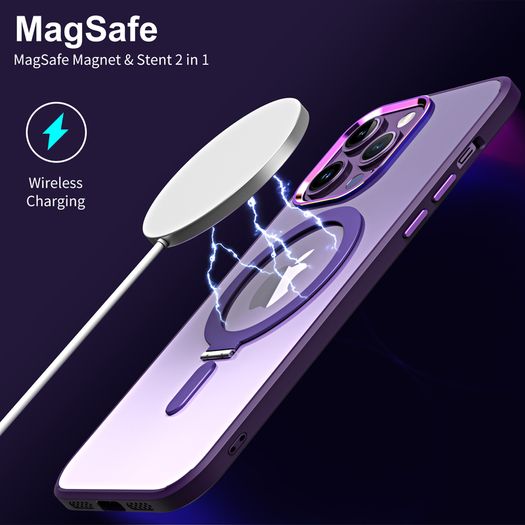 Iphone 15 Series 2 in1 Stand Magnetic Magsafe Case