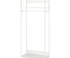 Open clothes hanging unit, white, 80x40x180 cm