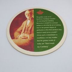 Carlsberg - J.C. Jacobsen " Founder " - Beer Mat/Coaster