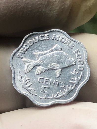 Seychelles 5 Cents 1977 Fish Low Mintage