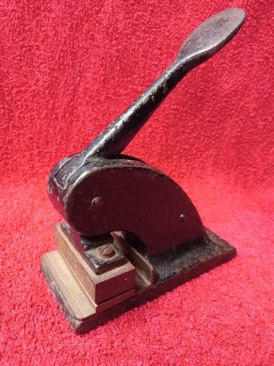 Vintage Hand Press / Embosser / 1930s  /  J.M.J (Jesus, Mary, and Joseph) Presentation Convent in Milltown, County Kerry