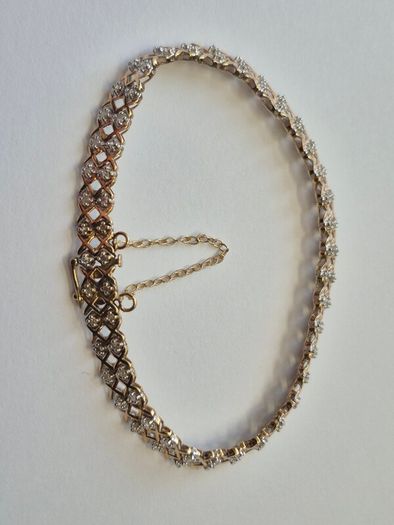 9ct gold diamond bracelet.