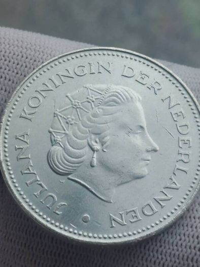 1970 Netherlands 10 Gulden silver