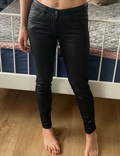 Part Two black snakeskin pants size 8