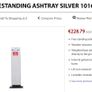 Outdoor Freestanding Ashtray Silver Image 2