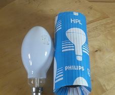 Philips HPL-N 125W B22d-3 3-Pin Bayonet Cap Mercury Vapour Bulb Vintage NOS