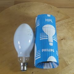 Philips HPL-N 125W B22d-3 3-Pin Bayonet Cap Mercury Vapour Bulb Vintage NOS