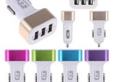 USB Fast Charger Car Plug 3 USB Port