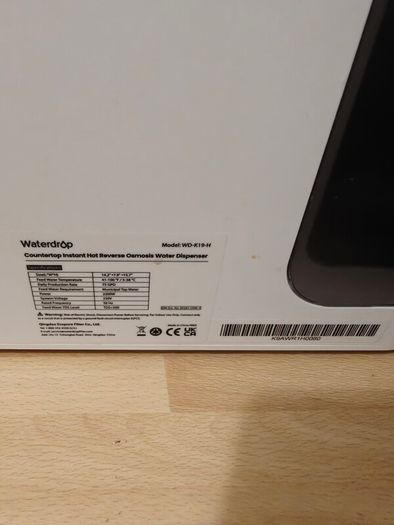 Waterdrop WDK19H countertop instant hot reverse osmosis water dispenser