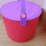 Circular storage box with handle Image 7