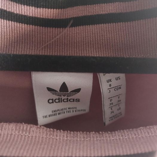 Adidas Originals Retro Sport Tape Long Sleeve Cropped Top