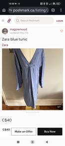 blue Zara summer tunic