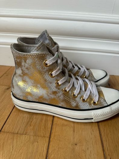 Gold Converse Boots