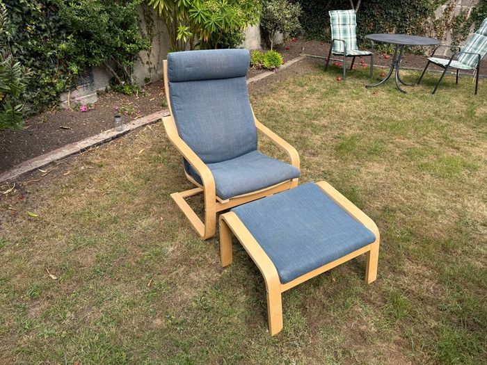 Ikea Poang Armchair and Footstool