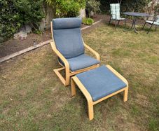 Ikea Poang Armchair and Footstool
