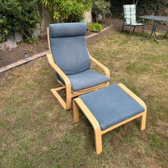 Ikea Poang Armchair and Footstool