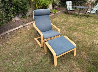 Ikea Poang Armchair and Footstool