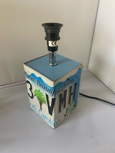 US Reg Plate table lamp