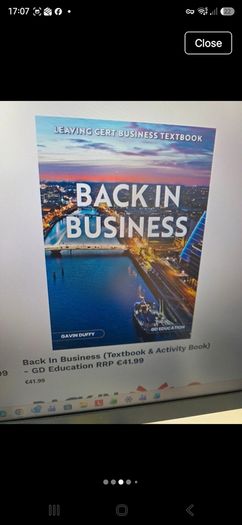 Leaving Certificate - Back in Business and Activity Book. By Gavin Duffy.  Brand new