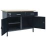 Workbench Black 120x60x85 cm Steel Image 6