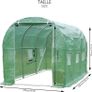 Polytunnel Greenhouse 4x3x2m  Poly Tunnels Gardening Walk In Pollytunnel Tent with Steel Frame Image 2