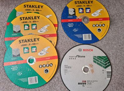 5x 230 mm angle grinder discs