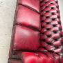 A fantastic blood red chesterfield 3+1+1 suite Image 3