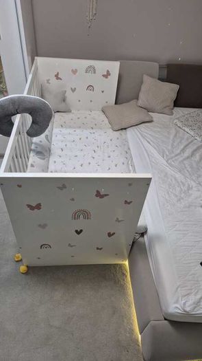 IKEA White Stuva Cot with 2 Drawers 140x70 cm incl. Mattress