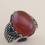 Genuine Red Agate Ring in 925 Sterling Silver Elegant Gemstone Jewelry Gift Image 10