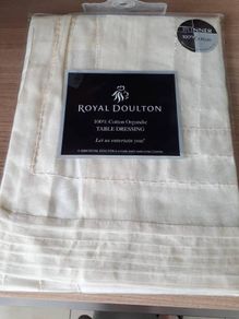 NWT Royal Doulton 100% Cotton Cream Runner
