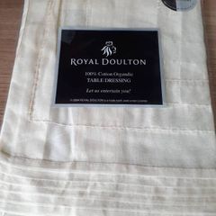 NWT Royal Doulton 100% Cotton Cream Runner