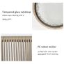 3 PCS Webbed Wicker Rattan Patio Furniture Conversation Bistro Set 2 Chairs 1 Coffee Table w/ Metal Legs for Garden, Backyard, Deck Image 3